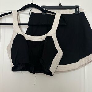 7 For All Mankind Black and Cream Garment